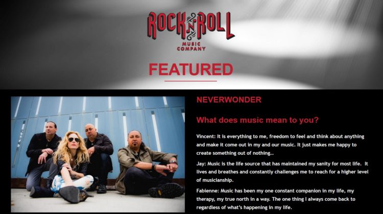 Rock N Roll Music Co. - FEATURE - NEVERWONDER - 29 AUG 2018rocknroll-music-co