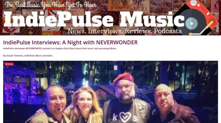 IndiePulse Interviews: A Night with NEVERWONDER - 03 FEB 2019