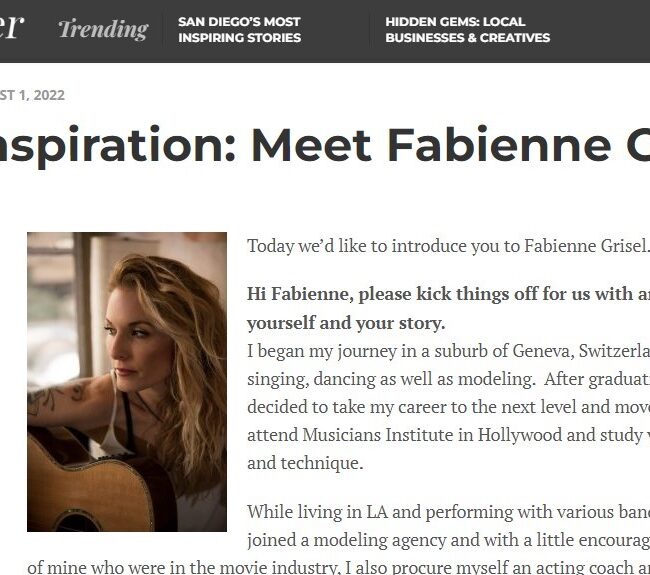 SD Voyager - Daily Inspiration: Meet Fabienne Grisel - 01 AUG 2022